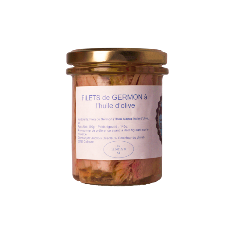 Filets de germon (thon) <br> à l'huile d'olive